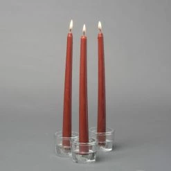 Richland Taper Candles 10" Brown Set Of 10