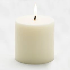 Shop By Event Richland 4" X 4" Light Ivory Pillar Candle