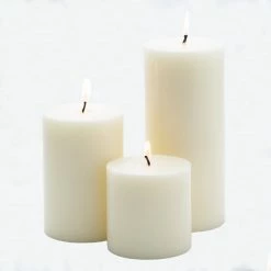 Shop By Event Richland Pillar Candles 4 X4", 4"x6" & 4"x9 Light Ivory Set Of 18