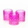 Richland Pink Chunky Honeycomb Glass Votive & Tealight Holder Set Of 48
