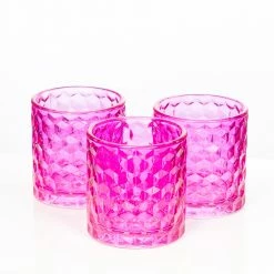 Richland Pink Chunky Honeycomb Glass Votive & Tealight Holder Set Of 24 Shop By Event
