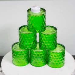 Richland Green Chunky Honeycomb Glass Votive & Tealight Holder Set Of 12