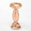 Richland 8.5” Unique Rose Gold Mercury Glass Pillar Candle Holder Candle Holders