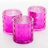 Richland Votive Holder Pinched Pink Mercury Set Of 6