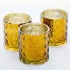 Richland Votive Holder Pinched Amber Mercury Set Of 6 Shop By Event