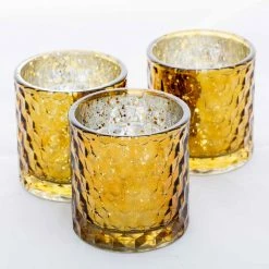Richland Votive Holder Honeycomb Amber Mercury Set Of 6