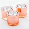 Richland Chunky Votive Holder Rose Gold Mirrored Set Of 12