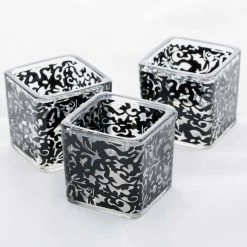 Shop By Event Richland Votive Holder Square Black Lace Set Of 72
