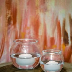 Weddings Richland Bubble Ball Vase With Rim 3" Set Of 12