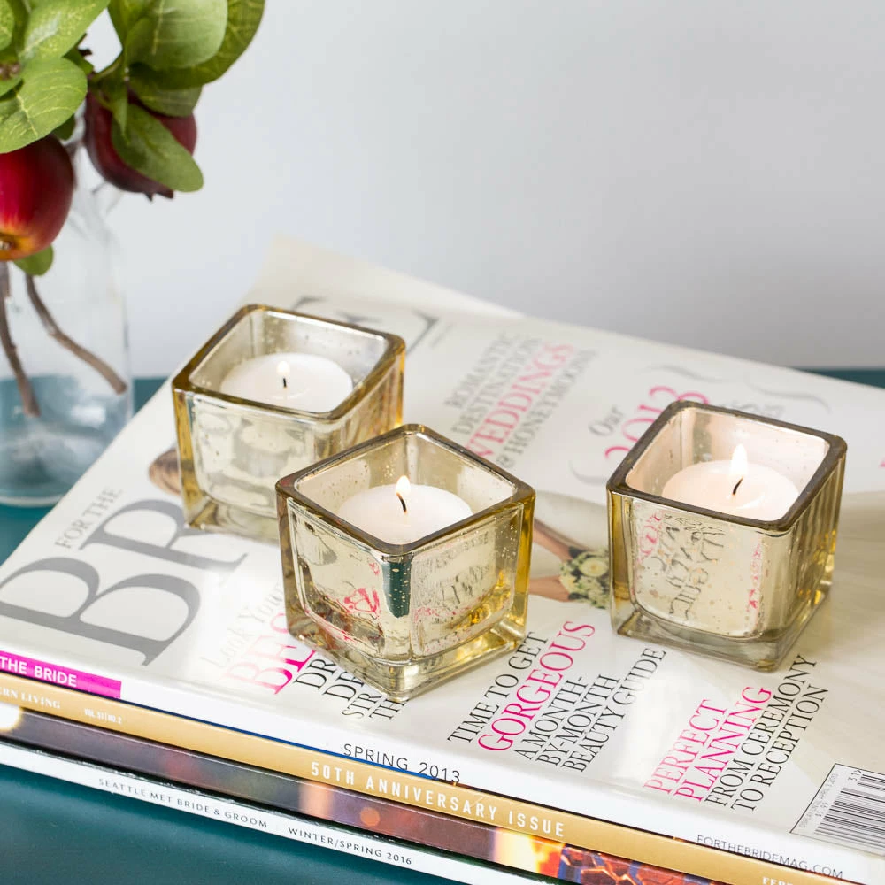 Richland Metallic Gold Mercury Square Votive Holder Set Of 12 Shop By Event 2 Richland Metallic Gold Mercury Square Votive Holder Set Of 12 Shop By Event