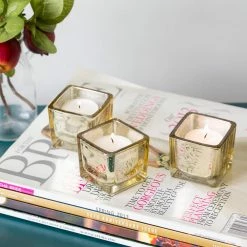 Richland Metallic Gold Mercury Square Votive Holder Set Of 72 Shop By Event
