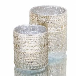 Richland Mercury Candle Holder Pearly Metallic Gold Small Set Of 6