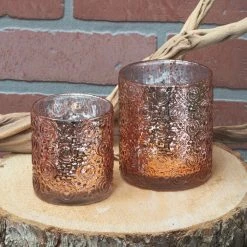 Shop By Event Richland Mercury Candle Holder Nadine Rose Gold Large Set Of 24