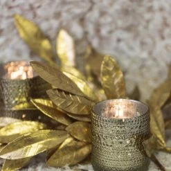 Richland Mercury Candle Holder Pearly Metallic Gold Small Set Of 6