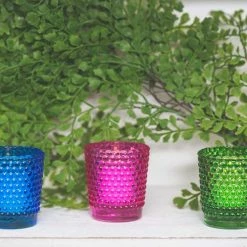 Richland Votive Holder Hobnail Blue Set Of 72