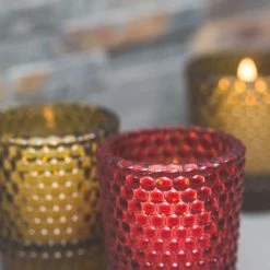 Richland Votive Holder Hobnail Red Set Of 72 Shop By Event