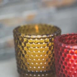 Shop By Event Richland Votive Holder Hobnail Amber Set Of 72