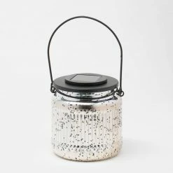 Anniversary Richland Ribbed Mercury Solar Jar – Silver Set Of 12