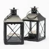 Richland Mini Tealight Lanterns Black Metal Set Of 25