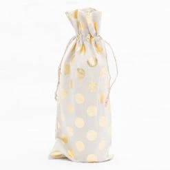 Richland Linen Bag 6" X 14" With Gold Dots Set Of 12