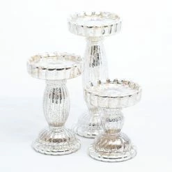 Richland Rayner Mercury Pillar Candle Holder Set Of 3 Shop By Event