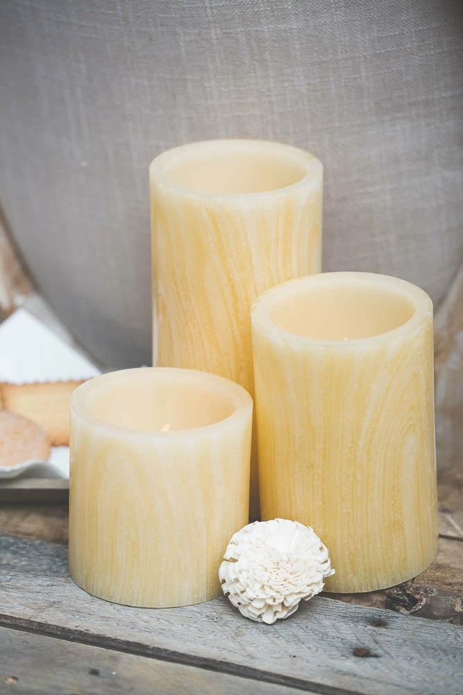 Richland Flameless LED Pillar Candle Birch 4" X 6" Fall 4 Richland Flameless LED Pillar Candle Birch 4" X 6" Fall