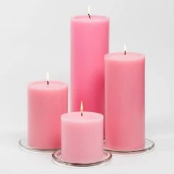 Shop By Event Richland 4" X 6" Pink Pillar Candles Set Of 6