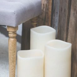 Fall Richland LED Big Pillar Candle Ivory 6” X 8”