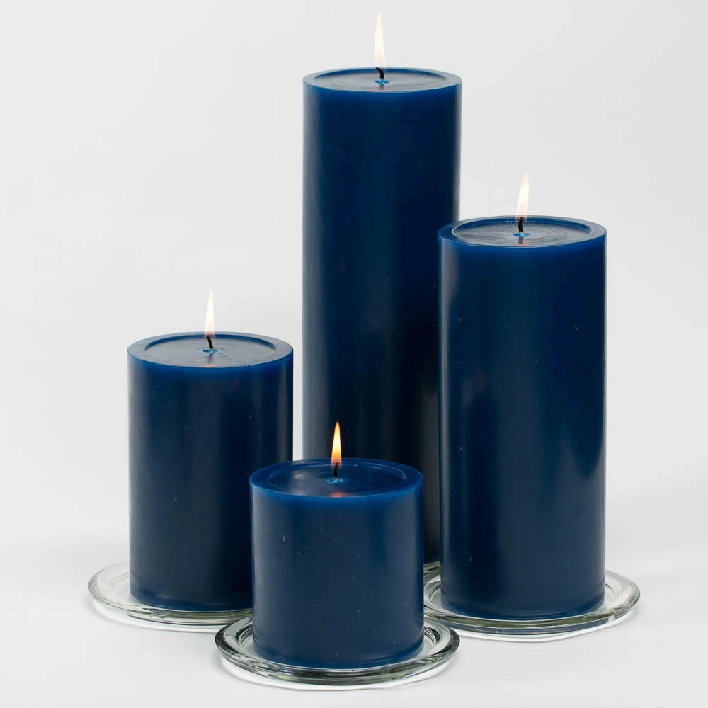 Shop By Event Richland 4" X 4" Navy Blue Pillar Candle 2 Shop By Event Richland 4" X 4" Navy Blue Pillar Candle