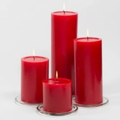 Richland 4" X 6" Red Pillar Candles Set Of 6
