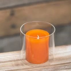 Seasonal Parties Richland LED Votive Candles Orange Set Of 12