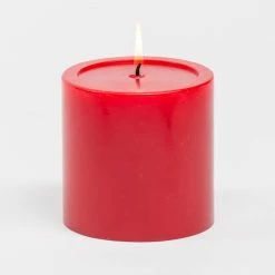 Shop By Event Richland 4" X 4" Red Pillar Candle
