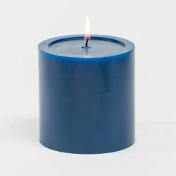 Shop By Event Richland 4" X 4" Navy Blue Pillar Candle