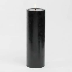 Richland 4" X 12" Black Pillar Candle