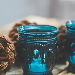 Shop By Event Richland Vintage Charm Candle Holder Navy Blue Set Of 6