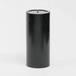 Richland 4" X 9" Black Pillar Candles Set Of 6