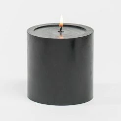 Richland 4" X 4" Black Pillar Candle