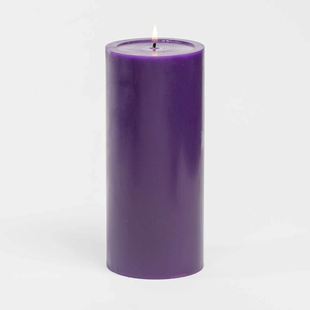 Richland 4" X 9" Purple Pillar Candle 1 Richland 4" X 9" Purple Pillar Candle