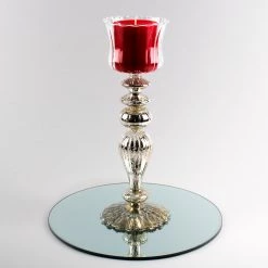 Candle Holders Richland Mercury Pillar Candle Holder With Clear Glass Set Of 3