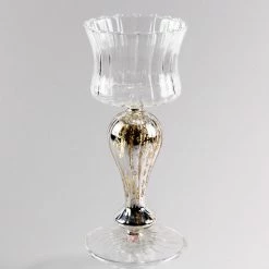 Richland 10.25" Mercury Pillar Candle Holder With Clear Glass