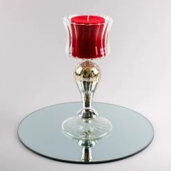 Candle Holders Richland Mercury Pillar Candle Holder With Clear Glass Set Of 3