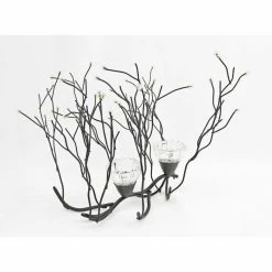 Save-On-Crafts Twig Tealight Candle Holder Black