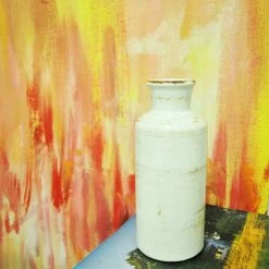 Weddings Richland Farmhouse White Ceramic Vase 7.5" Set Of 12