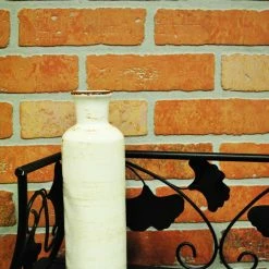 Richland Farmhouse White Ceramic Vase 10" Weddings