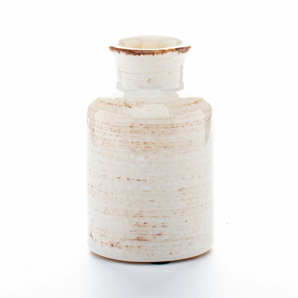 Weddings Richland Farmhouse White Ceramic Vase 5" 1 Weddings Richland Farmhouse White Ceramic Vase 5"
