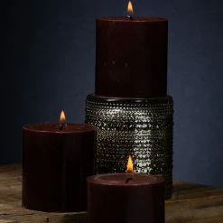 Richland Pillar Candles 3"x3" Brown Set Of 48 Shop By Event
