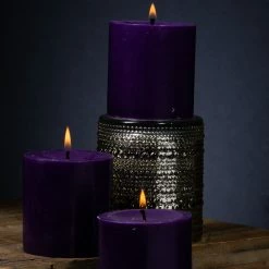 Richland Pillar Candles 3"x3" Purple Set Of 24 Shop By Event