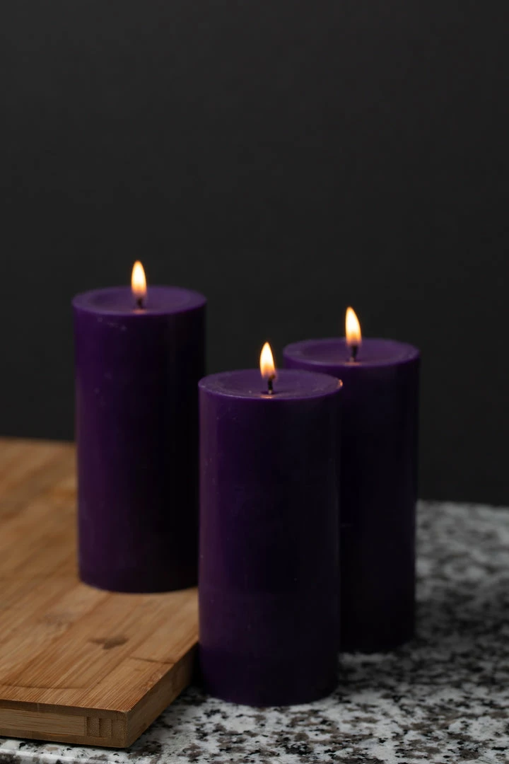 Richland Pillar Candle 3"x6" Purple Shop By Event 2 Richland Pillar Candle 3"x6" Purple Shop By Event