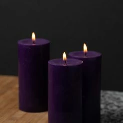 Shop By Event Richland Pillar Candles 3"x6" Purple Set Of 24