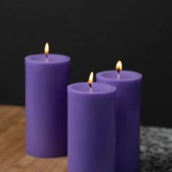 Richland Pillar Candles 3"x6" Lavender Set Of 12